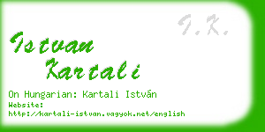 istvan kartali business card