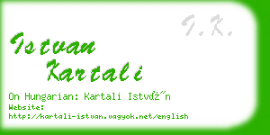 istvan kartali business card